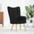 Scaun de relaxare, negru, material textil GartenMobel Dekor