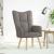 Scaun de relaxare, gri taupe, material textil GartenMobel Dekor