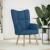 Scaun de relaxare, albastru, material textil GartenMobel Dekor