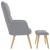 Scaun de relaxare cu taburet, gri deschis, textil GartenMobel Dekor