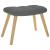 Scaun de relaxare cu taburet, gri deschis, textil GartenMobel Dekor