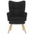 Scaun de relaxare cu taburet, negru, textil GartenMobel Dekor