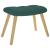 Scaun de relaxare cu taburet, verde închis, textil GartenMobel Dekor