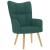 Scaun de relaxare cu taburet, verde închis, textil GartenMobel Dekor