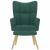 Scaun de relaxare cu taburet, verde închis, textil GartenMobel Dekor