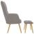 Scaun de relaxare cu taburet, gri taupe, textil GartenMobel Dekor