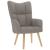 Scaun de relaxare cu taburet, gri taupe, textil GartenMobel Dekor