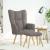 Scaun de relaxare cu taburet, gri taupe, textil GartenMobel Dekor
