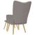 Scaun de relaxare cu taburet, gri taupe, textil GartenMobel Dekor