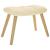 Scaun de relaxare cu taburet, crem, textil GartenMobel Dekor