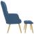 Scaun de relaxare cu taburet, albastru, textil GartenMobel Dekor