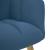 Scaun de relaxare cu taburet, albastru, textil GartenMobel Dekor