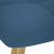 Scaun de relaxare cu taburet, albastru, textil GartenMobel Dekor