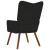 Scaun de relaxare, negru, catifea GartenMobel Dekor