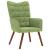 Scaun de relaxare cu taburet, verde deschis, catifea GartenMobel Dekor