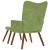 Scaun de relaxare cu taburet, verde deschis, catifea GartenMobel Dekor