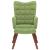 Scaun de relaxare cu taburet, verde deschis, catifea GartenMobel Dekor
