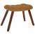 Scaun de relaxare cu taburet, maro, catifea GartenMobel Dekor