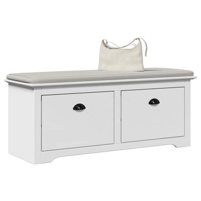 Bancă pentru hol „BODO” Albă 114x40x45 cm GartenMobel Dekor