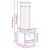 Dulap de hol cu cârlige „BODO” gri 50x40x157 cm GartenMobel Dekor