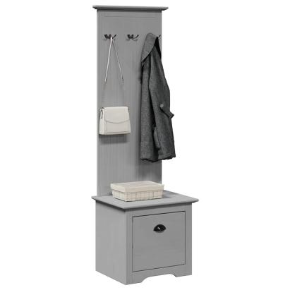 Dulap de hol cu cârlige „BODO” gri 50x40x157 cm GartenMobel Dekor