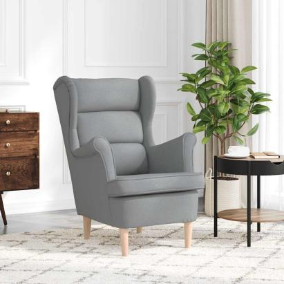 Fotoliu, gri deschis, 74x84x100 cm, textil GartenMobel Dekor