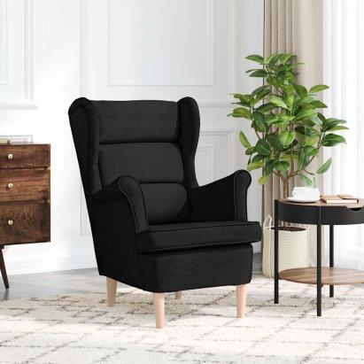 Fotoliu, negru, 74x84x100 cm, textil GartenMobel Dekor