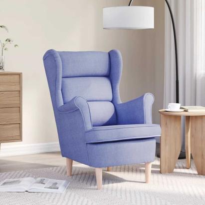 Fotoliu, albastru jeans, 74x84x100 cm, textil GartenMobel Dekor