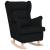 Scaun balansoar, negru, 74x90x102 cm, material textil GartenMobel Dekor