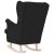 Scaun balansoar, negru, 74x90x102 cm, material textil GartenMobel Dekor