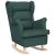 Scaun balansoar, verde închis, 74x90x102 cm, material textil GartenMobel Dekor