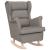 Scaun balansoar, gri taupe, 74x90x102 cm, material textil GartenMobel Dekor