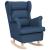 Scaun balansoar, albastru, 74x90x102 cm, material textil GartenMobel Dekor
