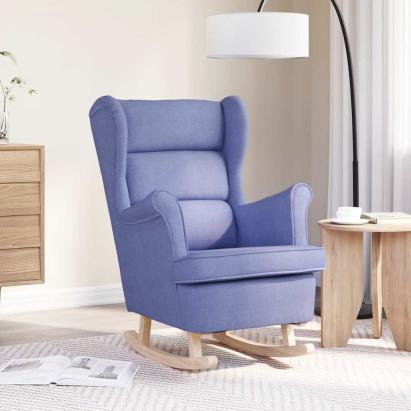 Scaun balansoar, jeans albastru, 74x90x102 cm, material textil GartenMobel Dekor