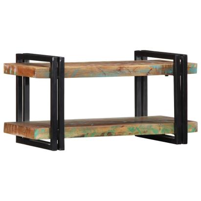 Raft de perete din lemn masiv multicolor recuperat GartenMobel Dekor