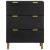 Dulap, negru, 60x33x75 cm, lemn prelucrat GartenMobel Dekor