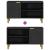 Dulap TV, negru, 80x33x46 cm, lemn prelucrat GartenMobel Dekor