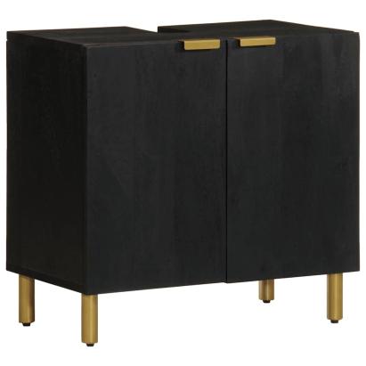 Dulap chiuveta de baie, negru, 62x33x58 cm, lemn prelucrat GartenMobel Dekor