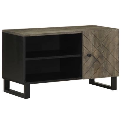Dulap TV, negru, 80x33x46 cm, lemn masiv de mango GartenMobel Dekor