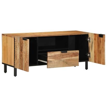 Cabinet TV cu sertar Maro 105 x 33 x 46 cm Lemn de mango solid GartenMobel Dekor