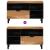 Cabinet TV cu sertar Maro 80 x 33 x 46 cm Lemn de mango solid GartenMobel Dekor
