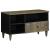 Dulap TV, negru, 80x33x46 cm, lemn masiv de mango GartenMobel Dekor