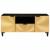 Cabinet TV cu raft Negru și Aur 105 x 33 x 46 cm Lemn compozit GartenMobel Dekor