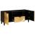 Cabinet TV cu raft Negru și Aur 105 x 33 x 46 cm Lemn compozit GartenMobel Dekor