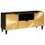 Cabinet TV cu raft Negru și Aur 105 x 33 x 46 cm Lemn compozit GartenMobel Dekor