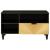Cabinet TV cu sertar Negru și Aur 80 x 33 x 46 cm Lemn compozit GartenMobel Dekor