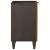 Dulap de Baie Negru și Aur 38 x 33 x 58 cm Lemn de mango solid GartenMobel Dekor