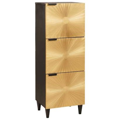 Dulap lateral cu sertar Negru și Aur 40 x 33,5 x 110 cm GartenMobel Dekor