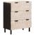 Bufet Finisaj Alb Spălat 60 x 33 x 75 cm Lemn de mango solid GartenMobel Dekor