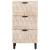Bufet Finisaj Alb Spălat 40 x 33 x 75 cm Lemn de mango solid GartenMobel Dekor